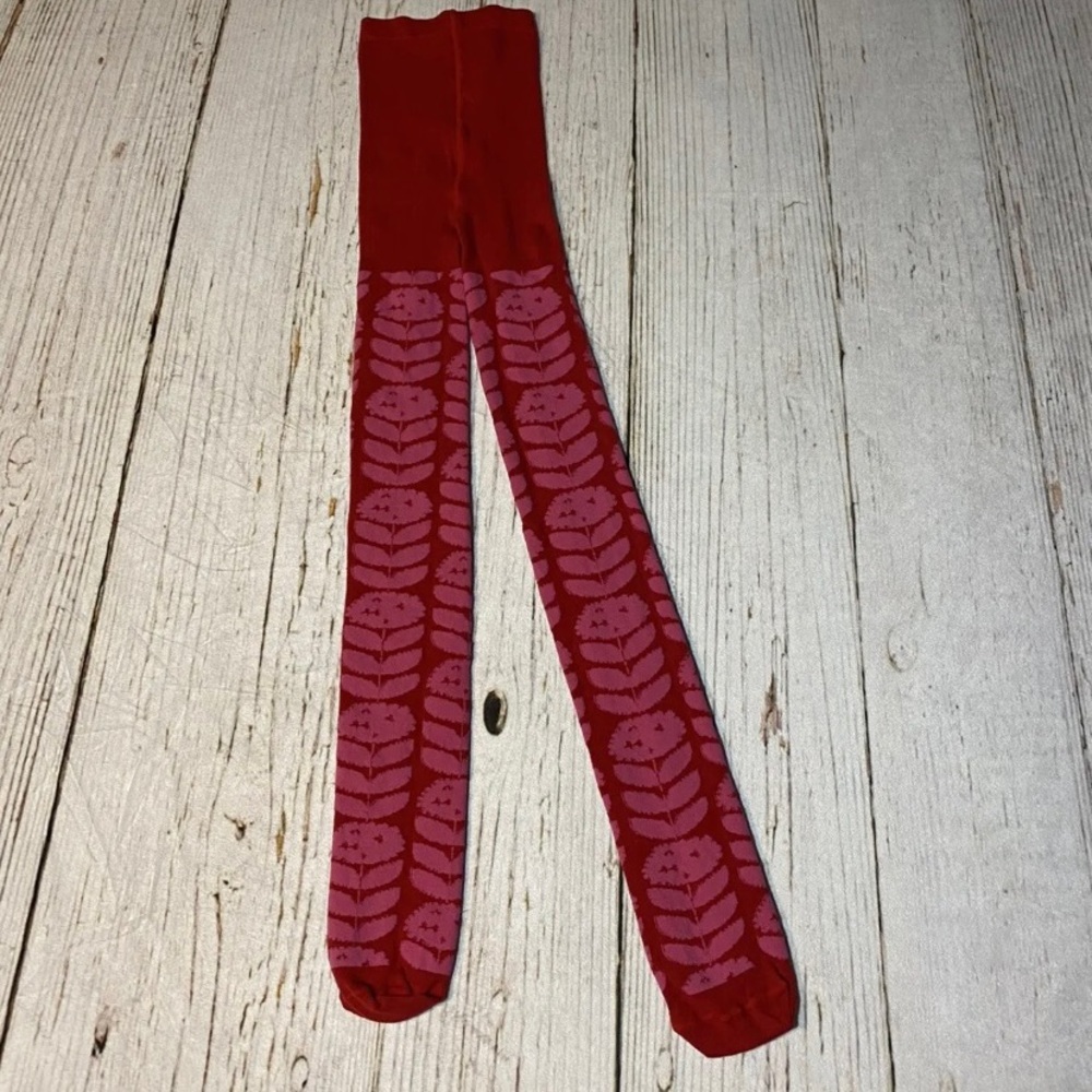Matilda Jane Clothing Red Floral Tights Size XL Girls